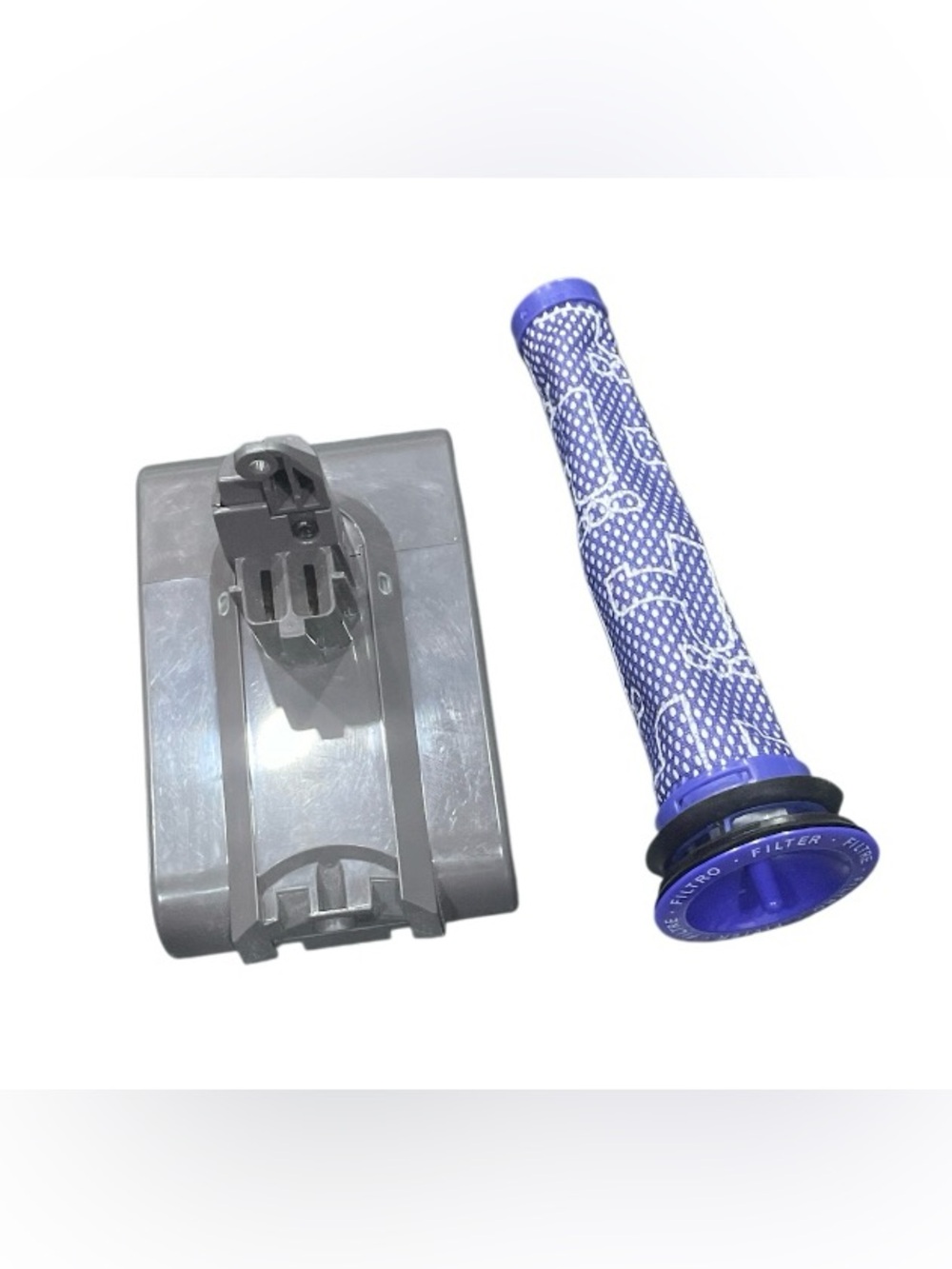 Vacuum Pre-Filter and Docking Adapter - Blue and Gray